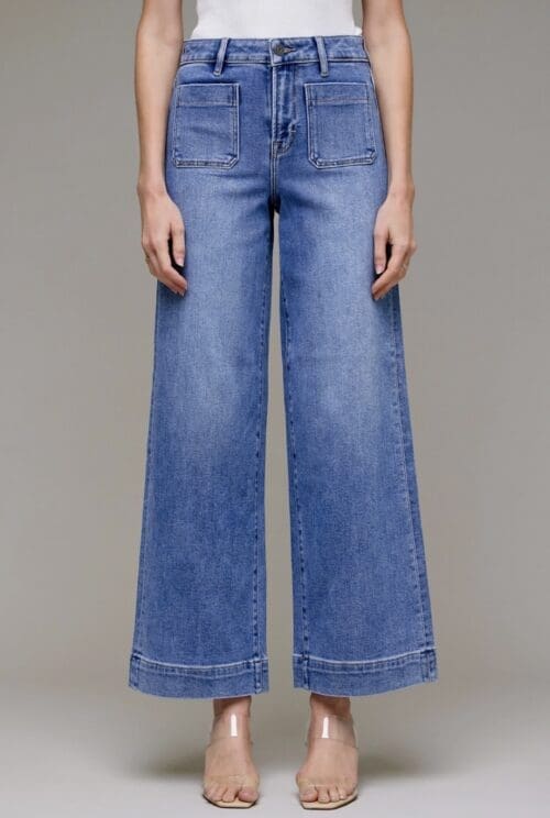 Hidden “Nori” High Rise Wide Leg Front Pocket Jeans