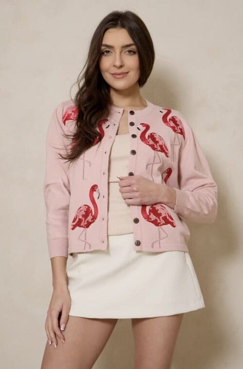 SAACHI Flamingo Cardigan
